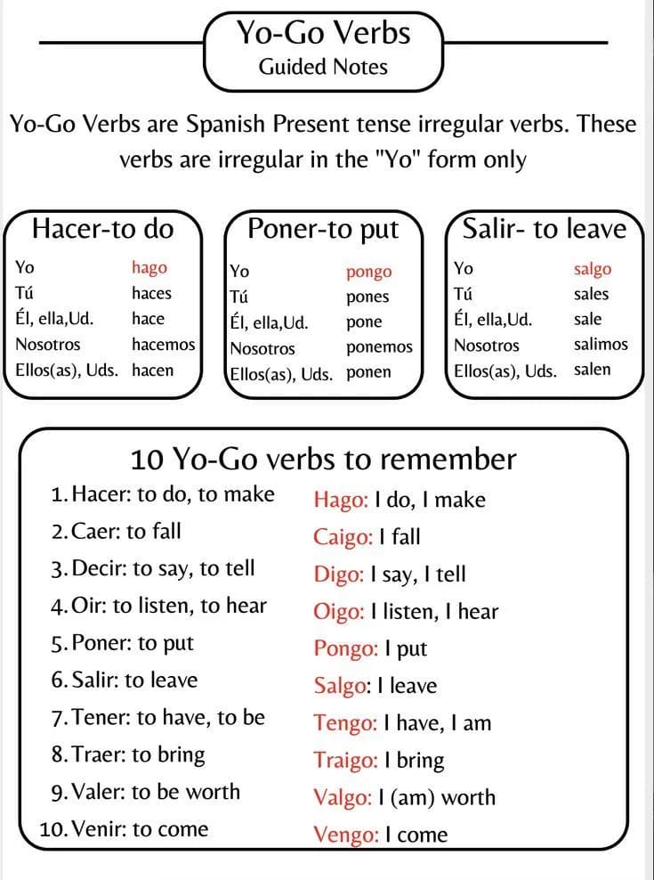 Yo Go Verbs